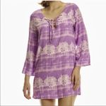Margaritaville Batik Lace Rayon Purple Swim Cover Up Tunic L Large Photo 1