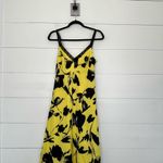 Jason Wu Women’s 4 Yellow Black Floral Midi Dress Photo 1