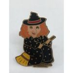 Vintage Halloween Witch‎ Pin by London Bulk Supplies Retro *Lights Don't Work Orange Photo 5