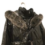 VERO MODA Classic size Medium black down jacket with faux fur hood EUC Photo 1