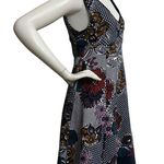 Maeve Dress Size M Navy Blue White Floral Empire Waist Sleeveless Fit & Flare Photo 1