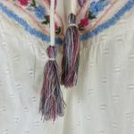 Ruff Hewn Boho Cream Floral Embroidered Cold Shoulder Peasant Shirt Western Photo 7