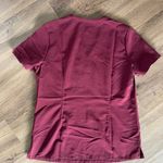 FIGS Burgundy Catarina One-Pocket Scrub Top Photo 4