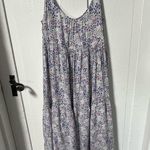 Storia  tiered Floral purple adjustable strap maxi dress size small Photo 3