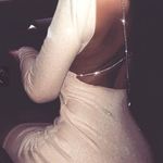 Meshki Champagne Backless Dress Photo 0