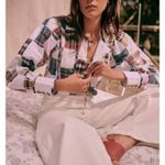 Sezane Chemise Bruna Patchwork Long Sleeve Blouse FR 46 US 14 Boho Cottagecore Photo 5