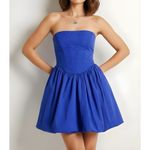 Amanda Uprichard  Pompeo Strapless Mini Dress, Cobalt, Medium Photo 1