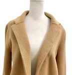 J.Crew  Merino Wool Blend Sweater Blazer Open Front Camel Brown Preppy size Small Photo 3