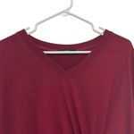 SheIn  Curve 4XL Red Lune Twist Front V Neck Tshirt Dress Office Corporate Work Photo 3