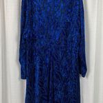 Torrid  Blue Velvet Burnout Long Sleeve Shirred Dress Sz.28 NWT Photo 11