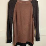 Velvet By Graham And Spencer  Brown Cashmere Sweater With Zipper Side Photo 1
