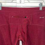 Nike Dri-Fit Running Capri Tights Leggings Burgundy Women’s Small S Photo 2