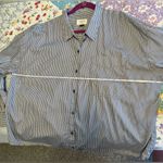 American Eagle Women’s Blue & White Stripe Button down Shirt Size XL Photo 7