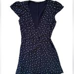 Brandy Melville  Floral Black Wrap Mini Dress Photo 0