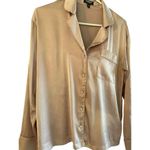 EXPRESS  Beige Satin Top & Pant Pajama Set Size XS Photo 1