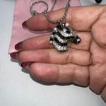 Kate Spade New York Earn Your Stripes Zebra Pendant Necklace Black Multi Silver Photo 10