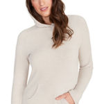 Barefoot Dreams California Dreams in this Women's light Cream Hooded Sweater amazing softness Photo 0