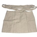 NWT Rumer Avalon Linen High Waist Tie Wrap Mini Skirt Back Zip Up S Natural Tan Photo 13
