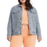 Levi's  Women's Plus Size Original Trucker Denim Jacket Size 4X Lighter Blue New Photo 2