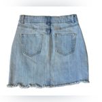Wild Fable #53 Distressed Mini Skirt in Light Wash Photo 3