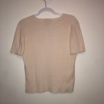 Van Heusen Beige Short Sleeve Button Up Sweater Photo 1