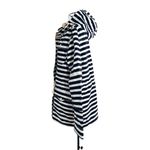 Levi's Trekking Parka Striped Hooded Jacket Nautical Canvas Navy/White Large NWT Photo 3