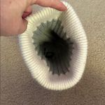 Gray and Cream Ribbed Angora Blend Beanie Sz S Photo 3