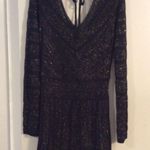 Guess Vintage Black sweater dress gold metallic thread Small S womens Photo 5