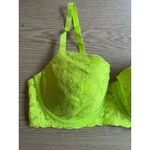 No Boundaries New Women’s  Lacey Balconette Bra Lime Florescent Green size 38C Photo 1