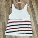 Boutique Colorful striped tank top size Large vneck sweater White Photo 2