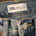ZARA NWT  Straight Fit Ripped Denim Jeans Size 4 Photo 2