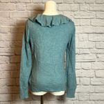 Lauren Ralph Lauren 100% Cashmere Ruffle Neck Sweater Women's M Blue Size M Photo 3