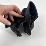 Toms ‎ Leila Wool Felt Ankle Booties Size 7.5 Boots Leather Suede Black & Gray Photo 7