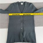 A New Day Vintage Blue Ribbed Slim Fit V Neck Cardigan Sweater Size XS Photo 9