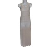 Kosiuko White Open Knit Crochet Maxi Tank Dress 38/40 Coastal Cowgirl 90s Resort Size M Photo 1