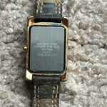 Nine West women’s vintage two tone adjustable genuine leather bracelet watch Photo 4