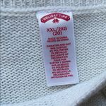 Holiday Time White Sweater with Faux Fur Photo 1