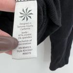 Athleta  Black Zip Shoulder Boat Neck Pullover Women Modal Blend Sweatshirt Small Photo 4