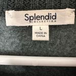 Splendid  Forest Green Crewneck Long Sleeve Knit Top NWOT Photo 3