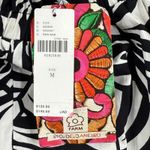 Farm Rio  Anthropologie Palm Leaf High Waisted Paperbag Shorts M Black White Photo 5