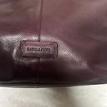 Isabella Fiore  Burgundy Tote with Braided Handles and Floral Embossing Photo 3