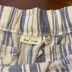 Land’ n Sea Striped Blue and White Women's Shorts Linen Blend XL Photo 3