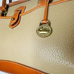 Dooney & Bourke Vintage 90s Tan Brown Leather All Weather Shoulder Purse Handbag Photo 10