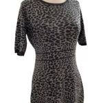 Calvin Klein  Gray Animal Print Bodycon Sweater Dress Women's Size Small | H1-636 Photo 2