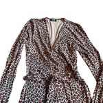LTS Long Tall Sally Animal Print Long Sleeve Jumpsuit Stretch Comfy Size 6 Photo 1