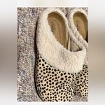 Outwoods  cheetah print, faux-fur lined slide slippers.  Photo 2