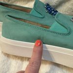Karl Lagerfeld  Ryann Seafoam Suede Embellished Sneakers size 7.5 Photo 7