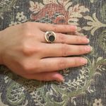 Elegant Black and Silver Women's Ring Photo 4