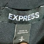 EXPRESS Women’s Black Dress Size Small Midi Sheath With Puff Sleeves Photo 7