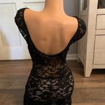 Donna Mizani NWT Form Fitting Dress Size Large Black Lace Overlay Photo 7